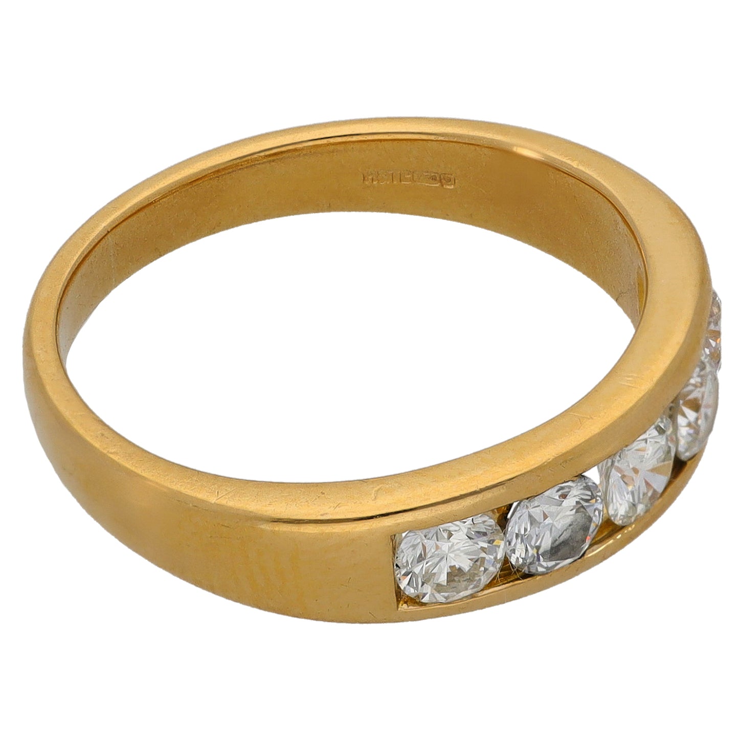 18ct Gold 0.50ct Diamond Half Eternity Ring Size M