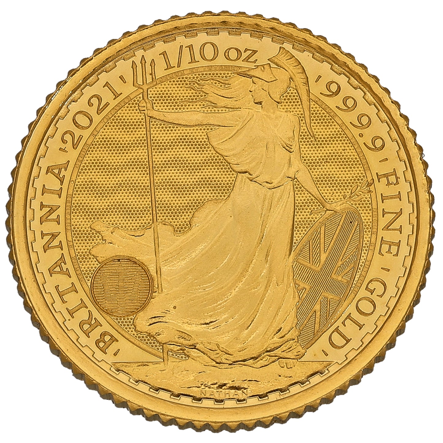 24ct Gold Queen Elizabeth II 1/10 OZ Britannia Coin 2021
