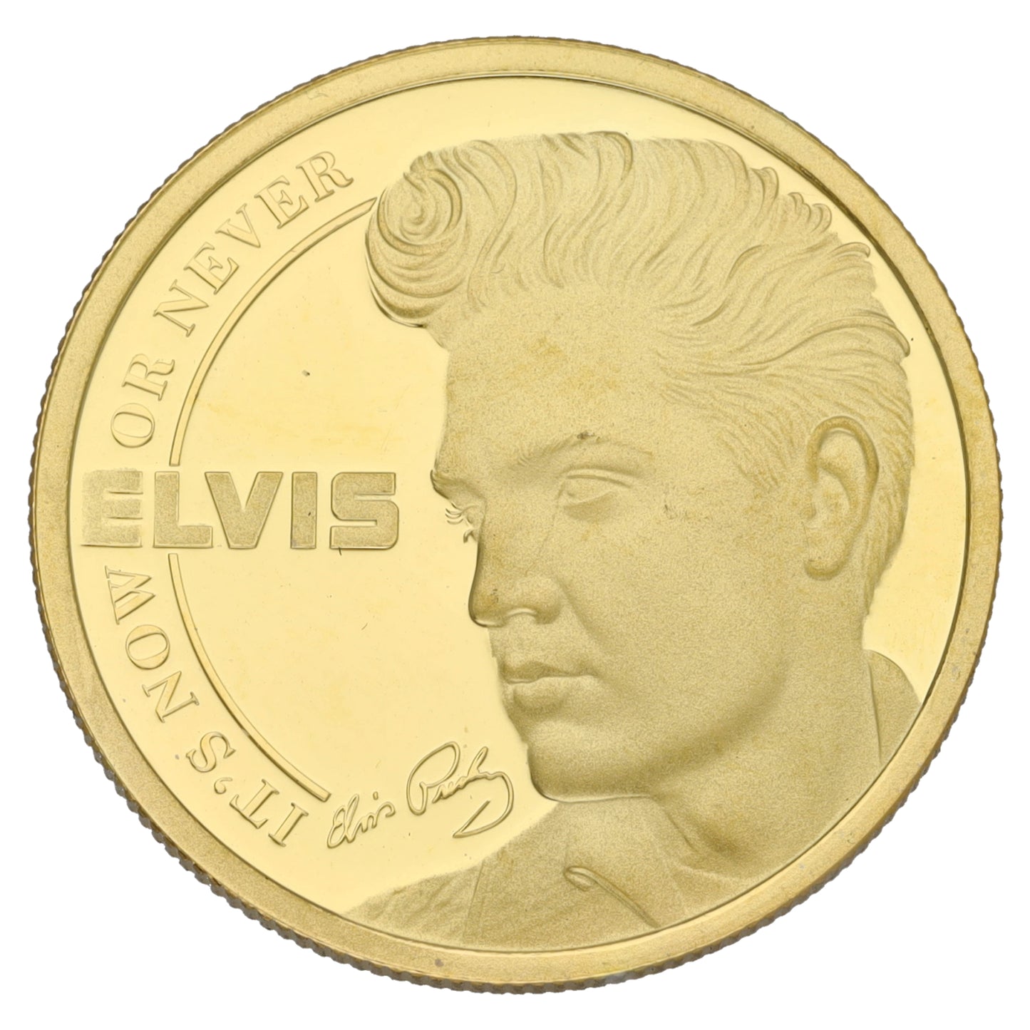 9ct Gold Elvis It's Now Or Never Two Crowns Coin 2021