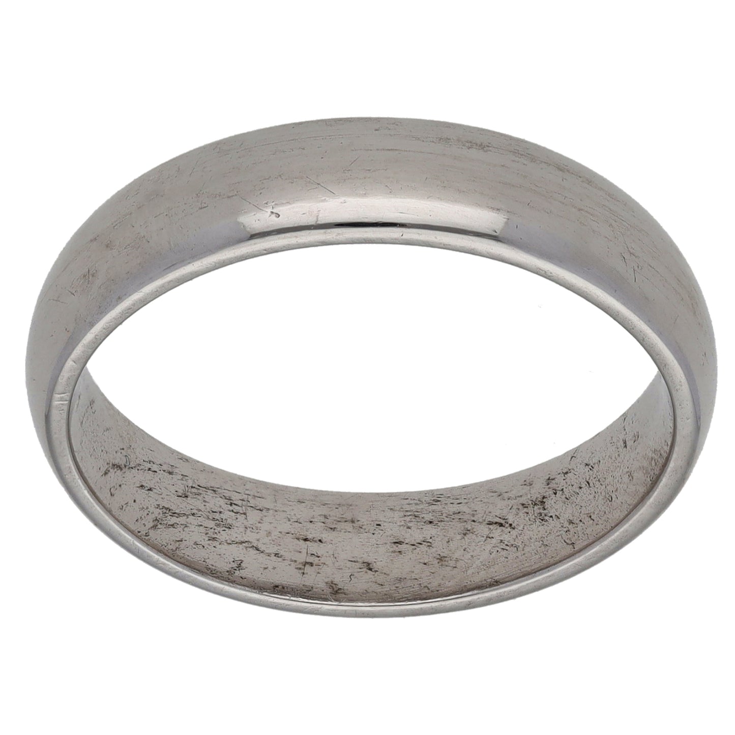 9ct White Gold Plain Wedding Ring Size S