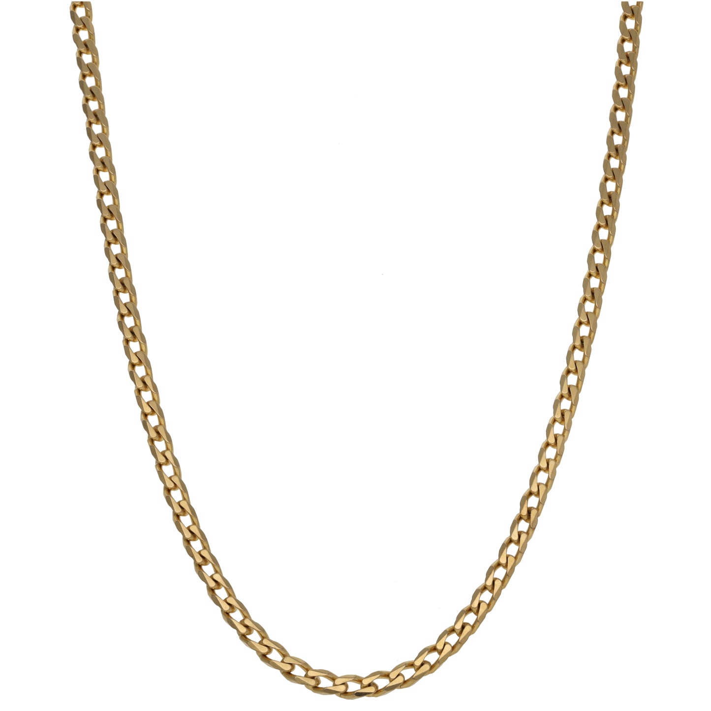9ct Gold Curb Chain 18"