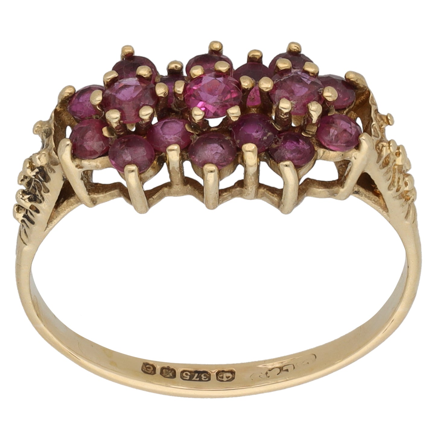 9ct Gold Ruby Dress/Cocktail Ring Size O