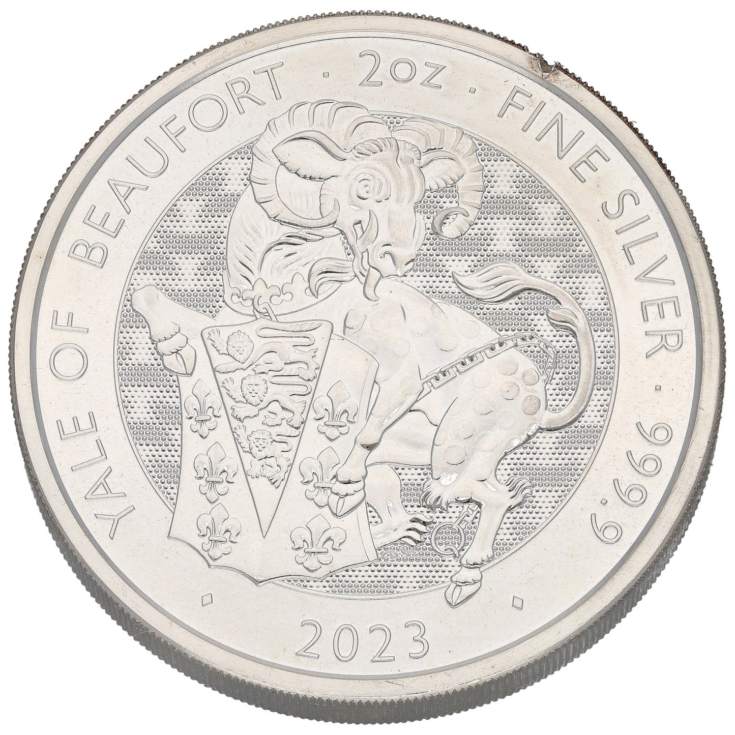 Fine Silver Yale Of Beaufort 2 OZ Coin 2023