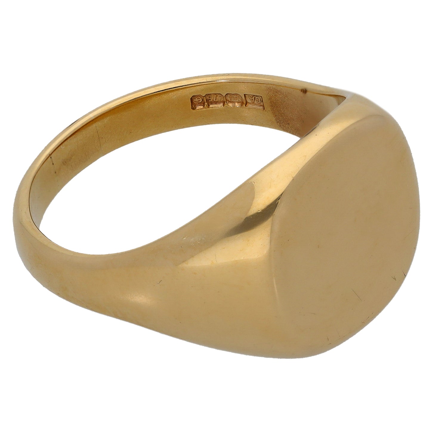 9ct Gold Plain Signet Ring Size U