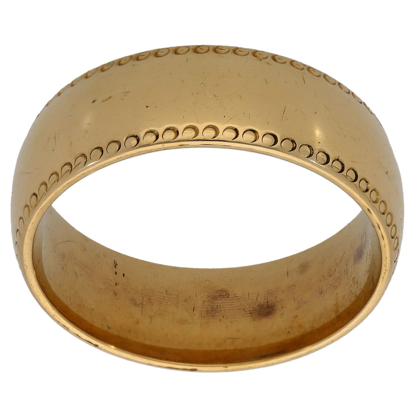 9ct Gold Patterned Wedding Ring Size U