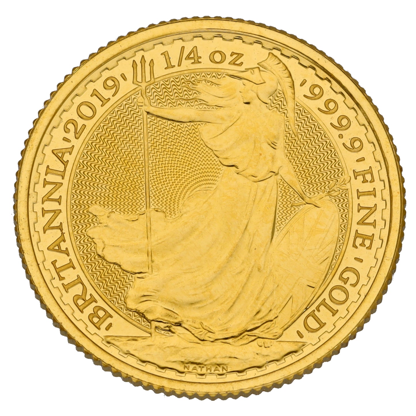 24ct Gold Queen Elizabeth II 1/4 OZ Britannia Coin 2019