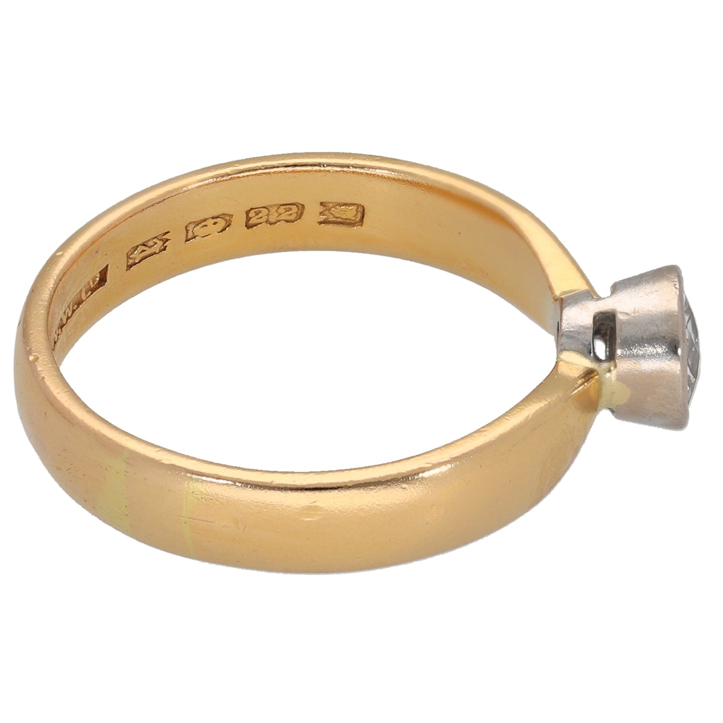 22ct Gold 0.50ct Diamond Solitaire Ring Size P