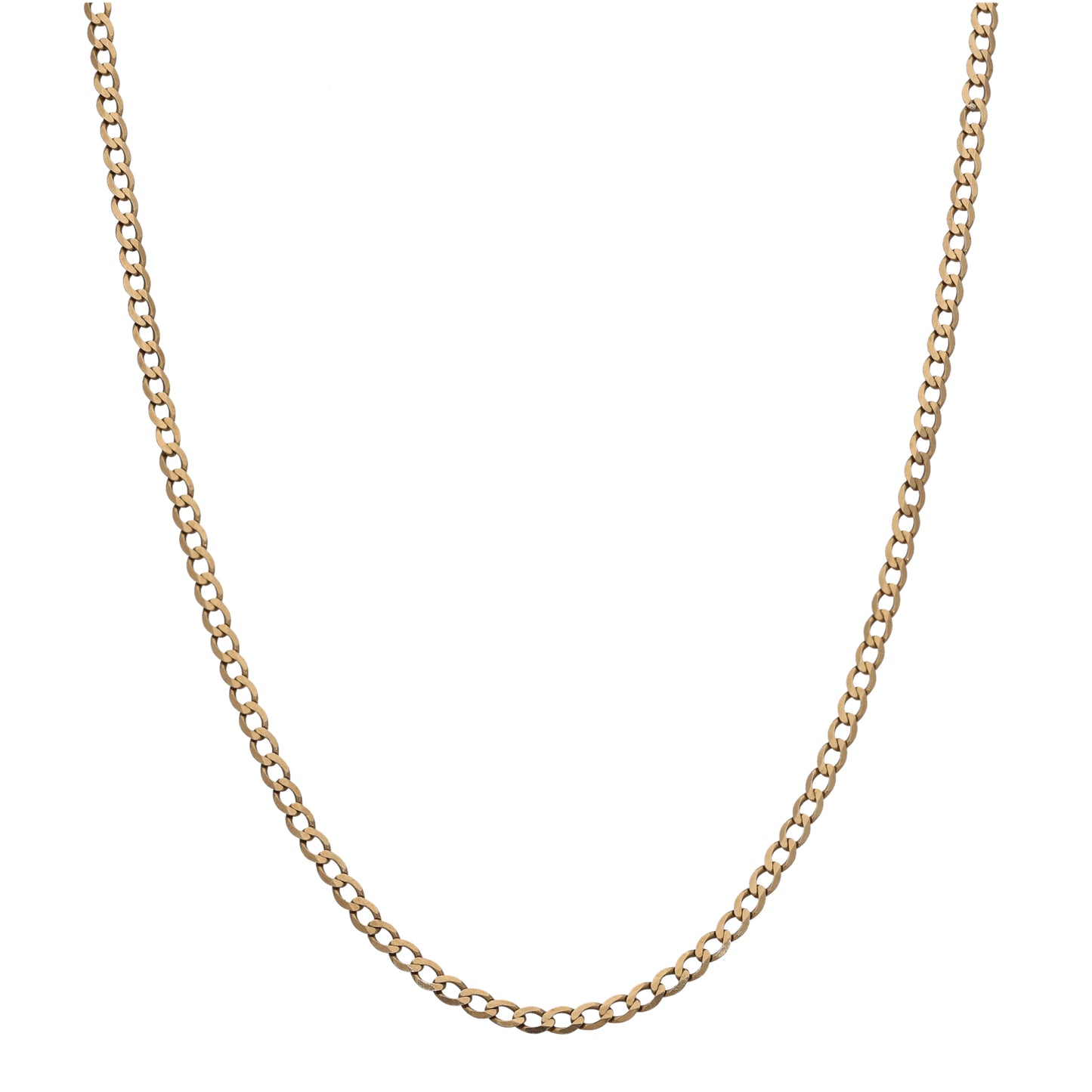 9ct Gold Curb Chain 18"