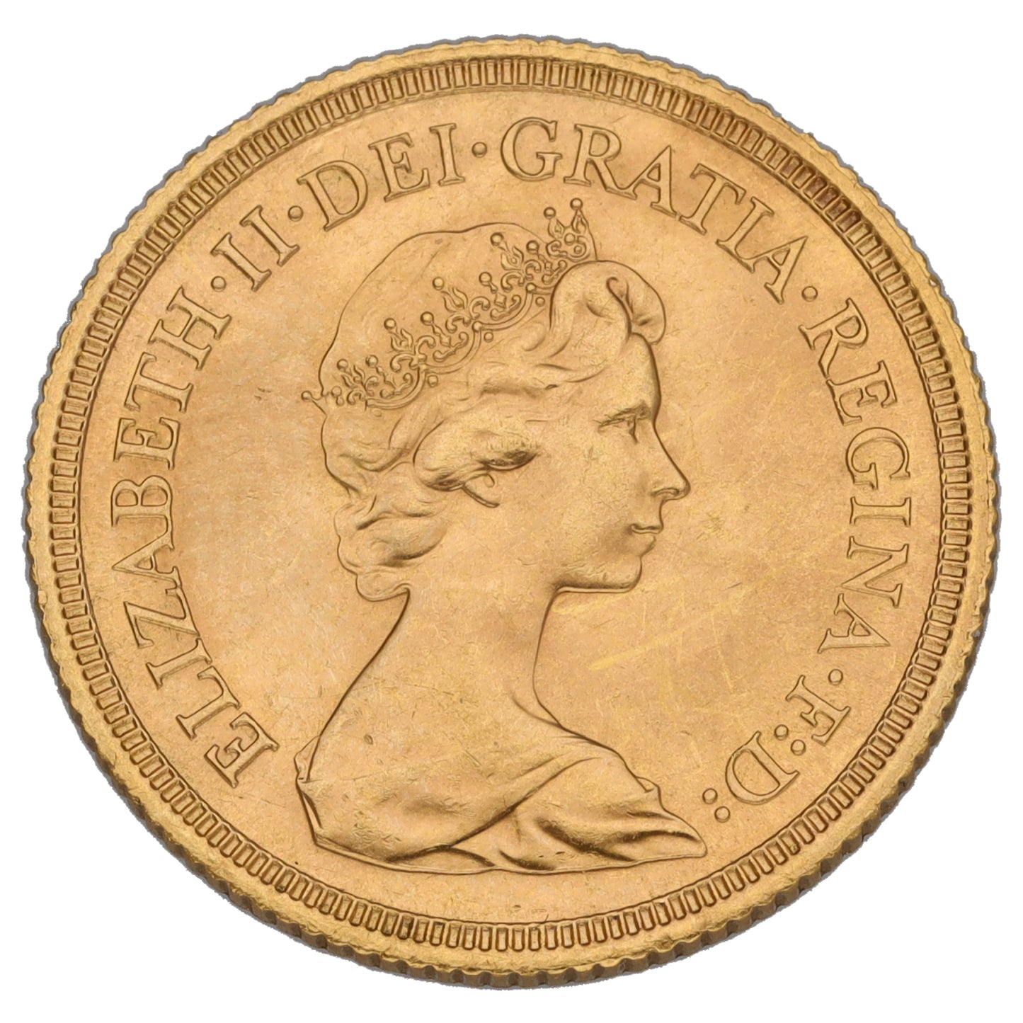 22ct Gold Queen Elizabeth II Full Sovereign Coin 1976