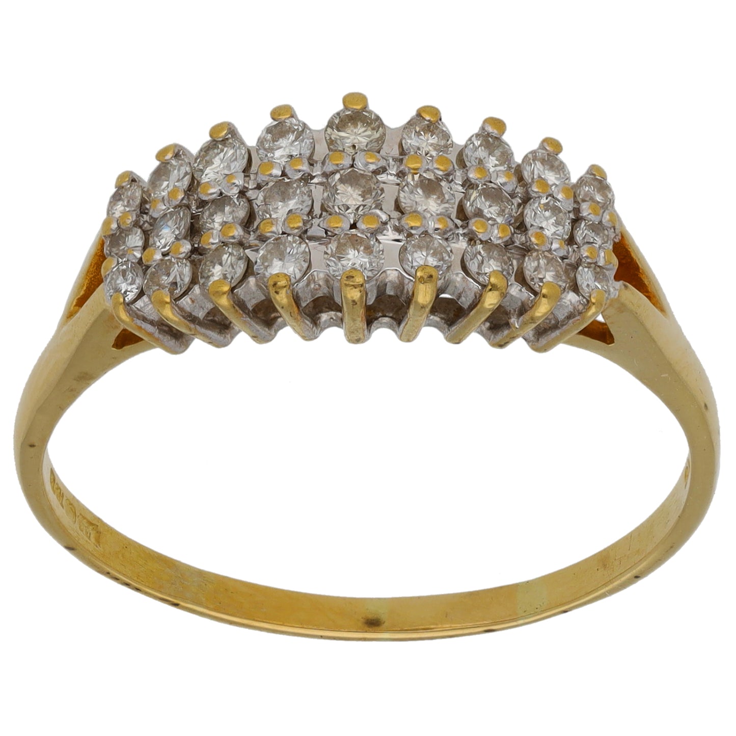 18ct Gold 0.50ct Diamond Dress/Cocktail Ring Size U