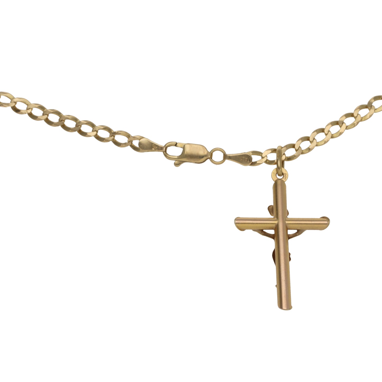 9ct Gold Crucifix Pendant With Chain