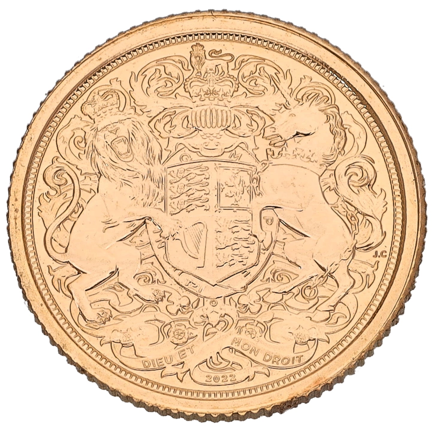 22ct Gold King Charles III Quarter Sovereign Coin 2022