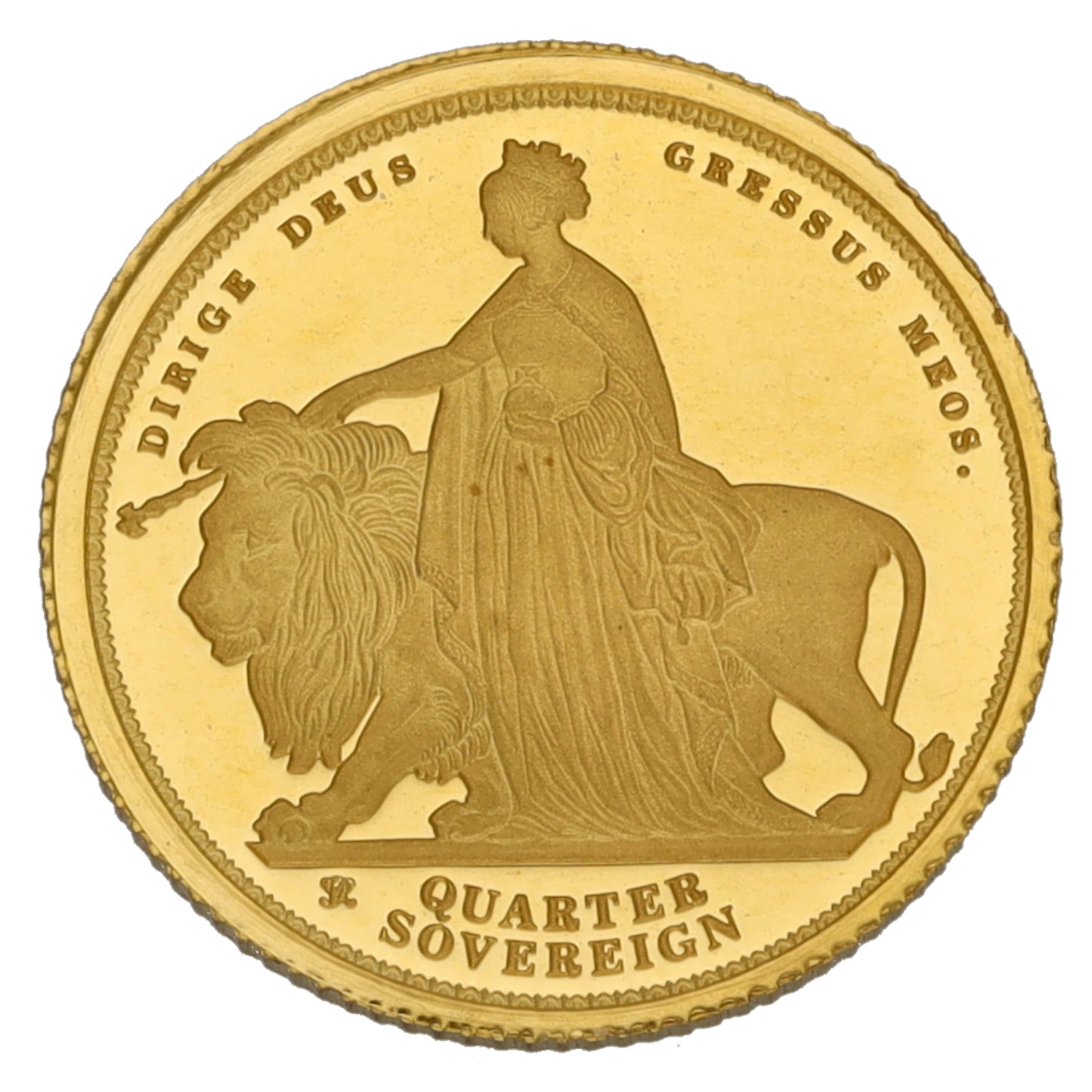 22ct Gold Queen Elizabeth II Quarter Sovereign Coin 2019