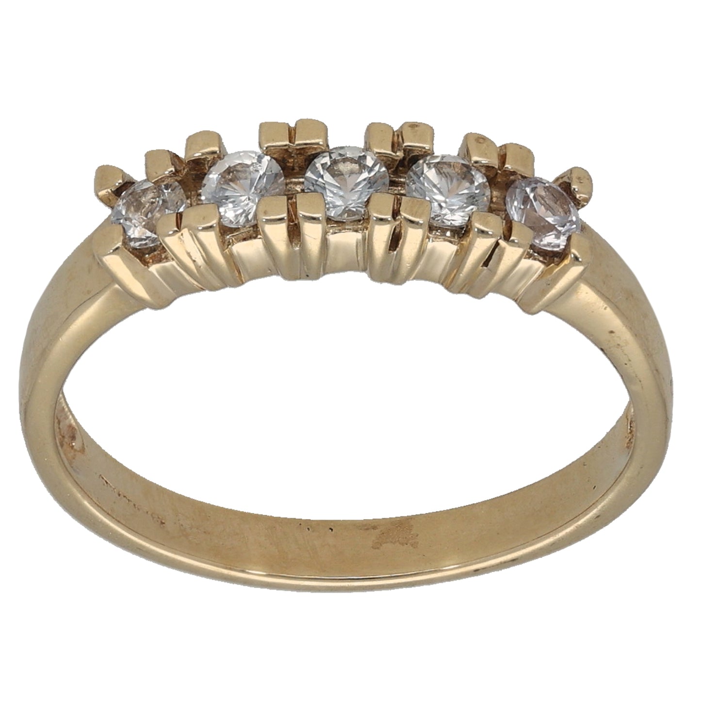 9ct Gold Sapphire Half Eternity Ring Size N