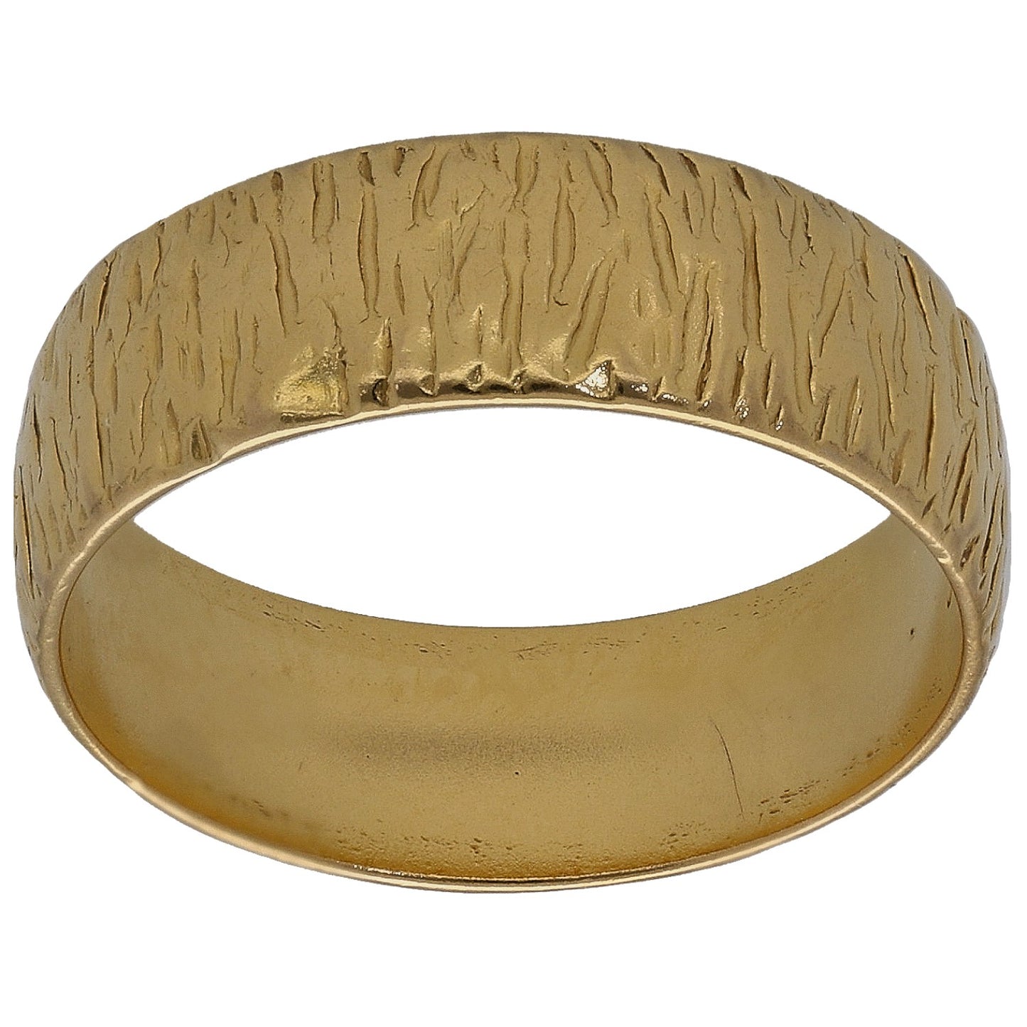 22ct Gold Patterned Wedding Ring Size L