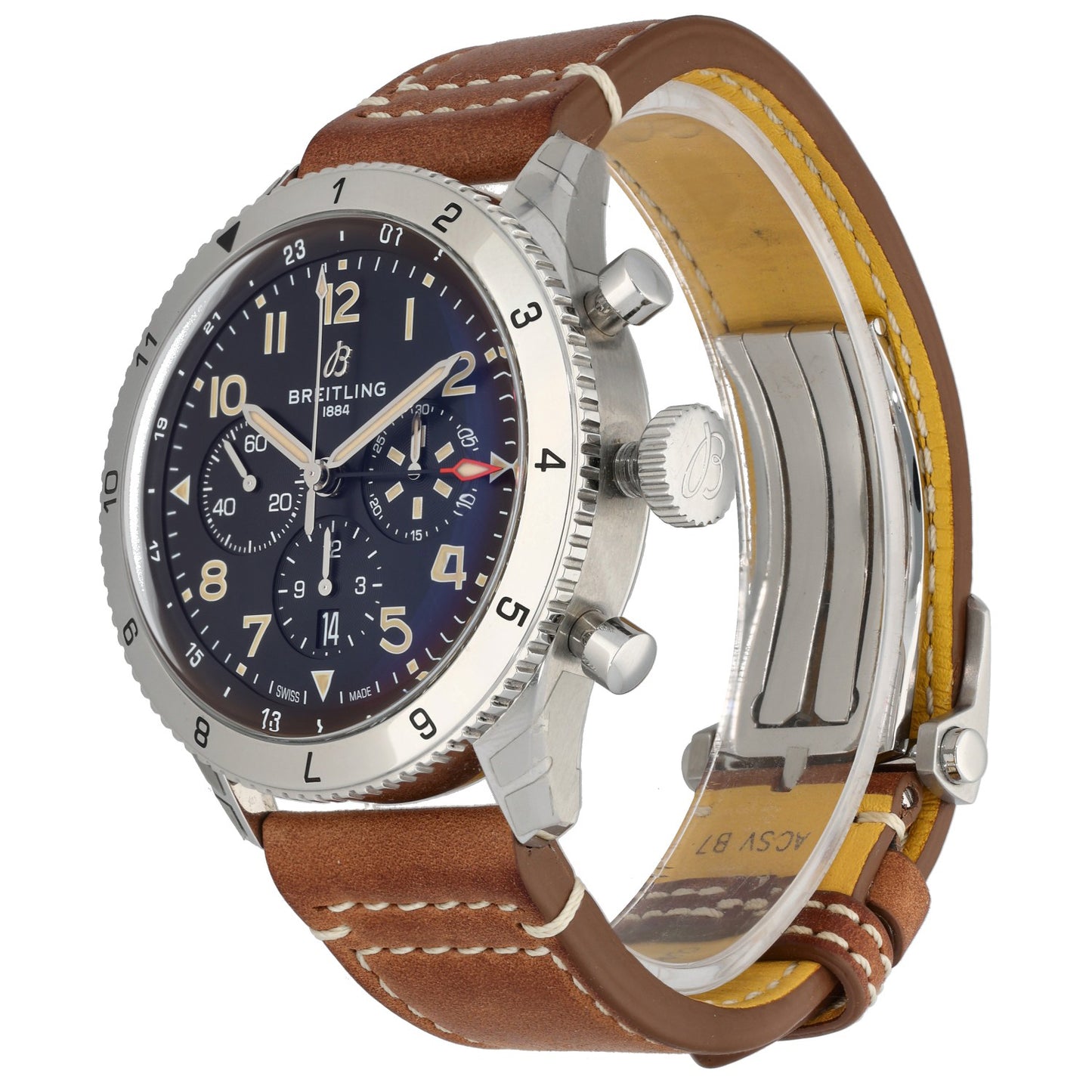 Breitling Super AVI AB0445 46mm Stainless Steel Watch