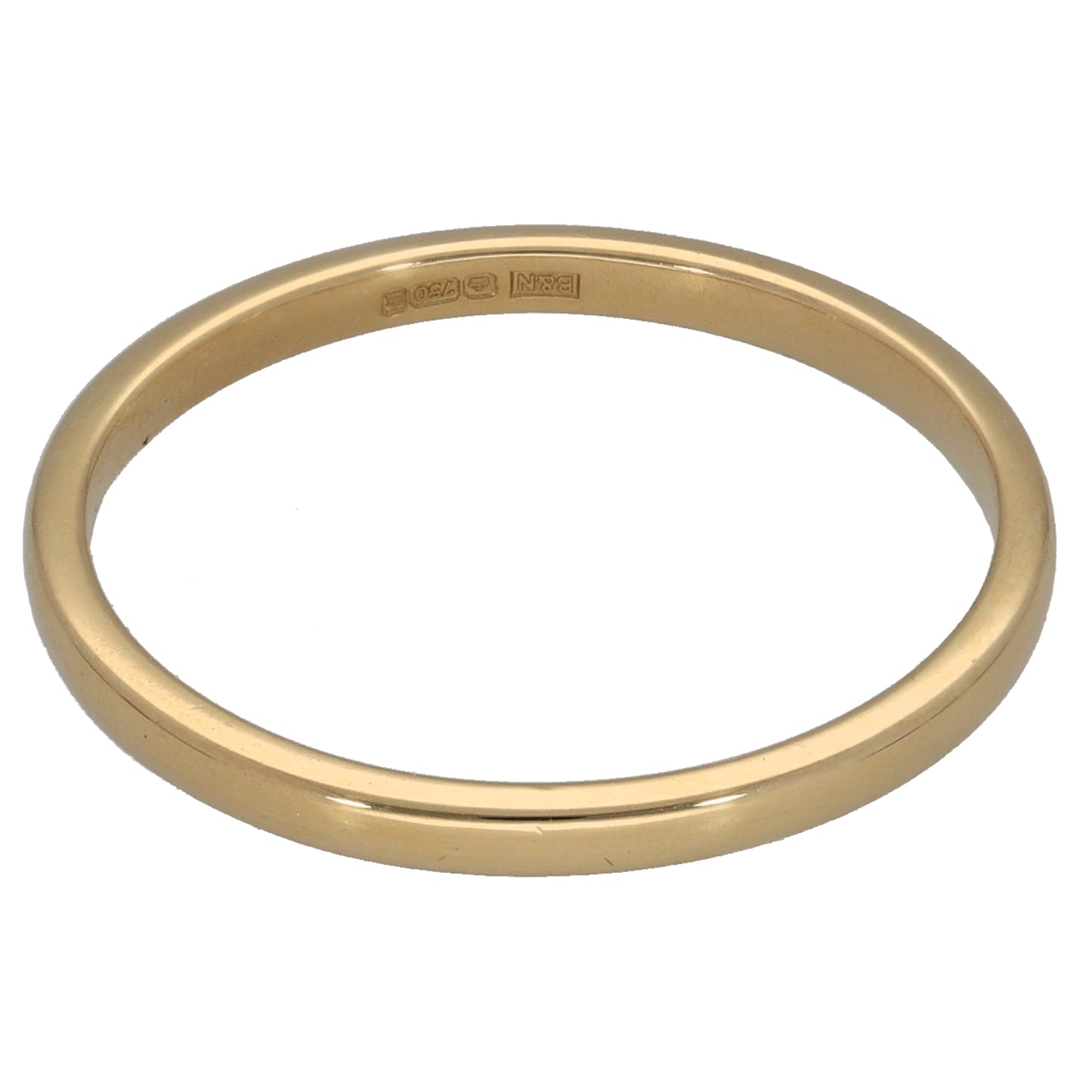 18ct Gold Plain Wedding Ring Size S