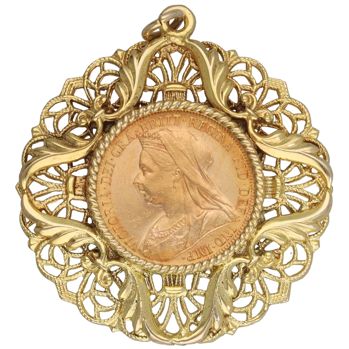 9ct Gold Full Sovereign Coin Pendant
