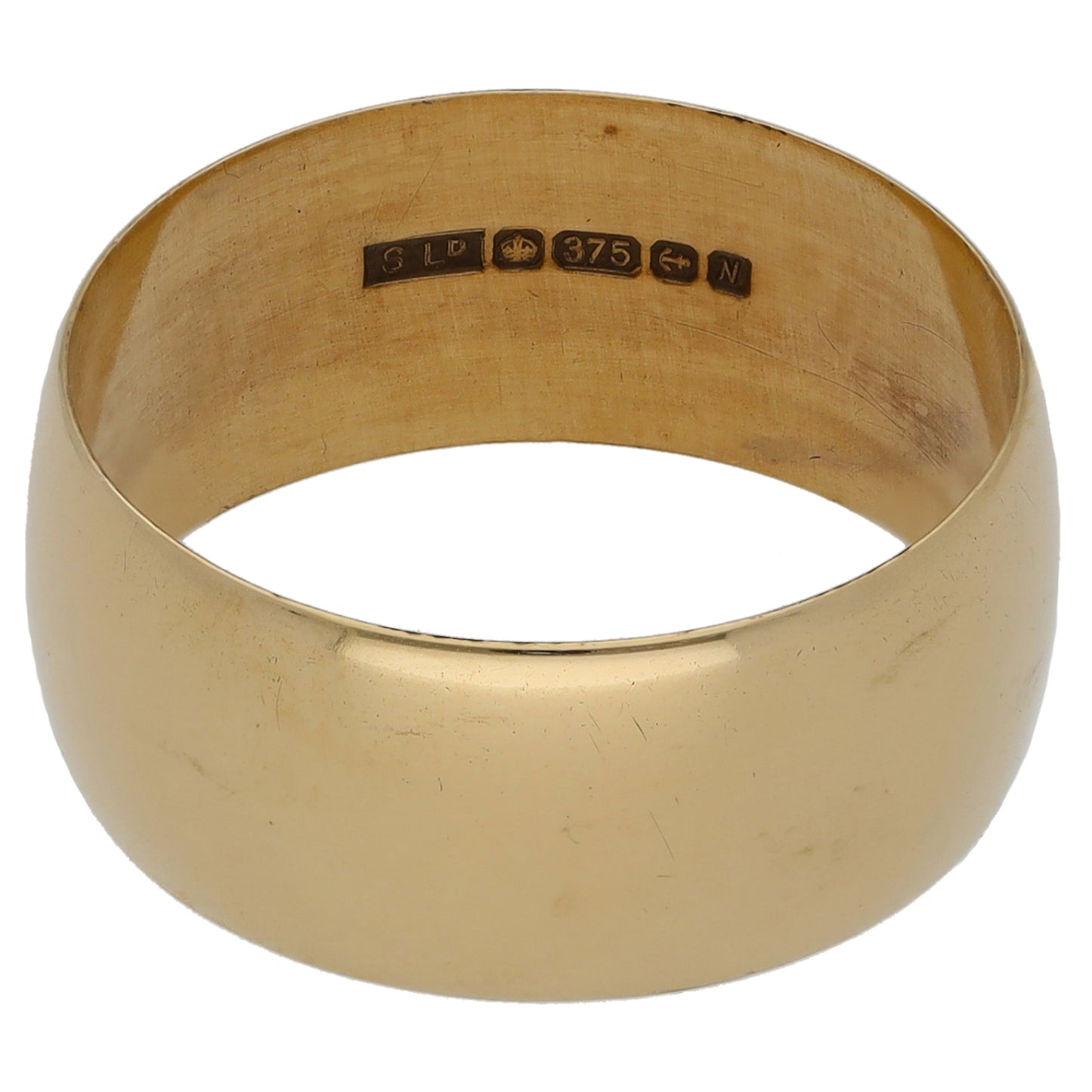 9ct Gold Plain Wedding Ring Size M