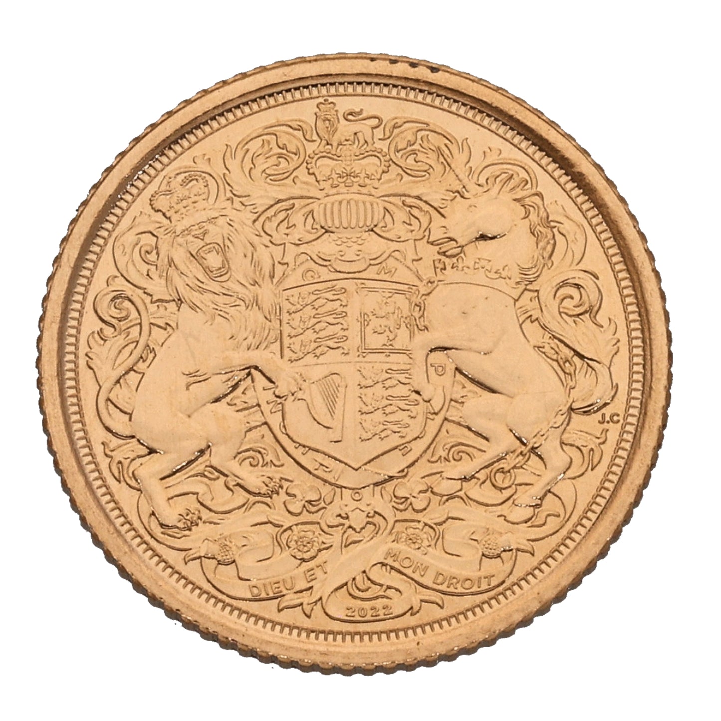 22ct Gold King Charles III Half Sovereign Coin 2022