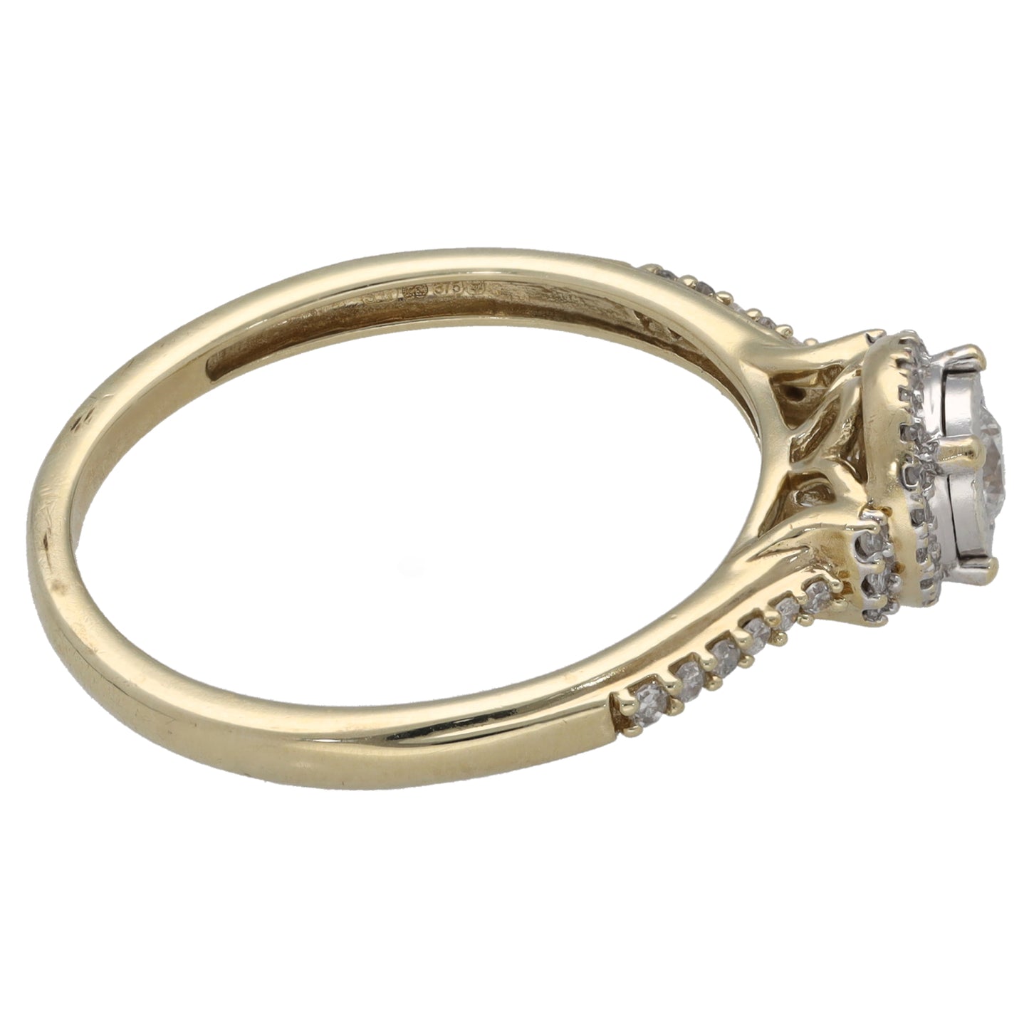 9ct Gold 0.33ct Diamond Cluster Ring Size R