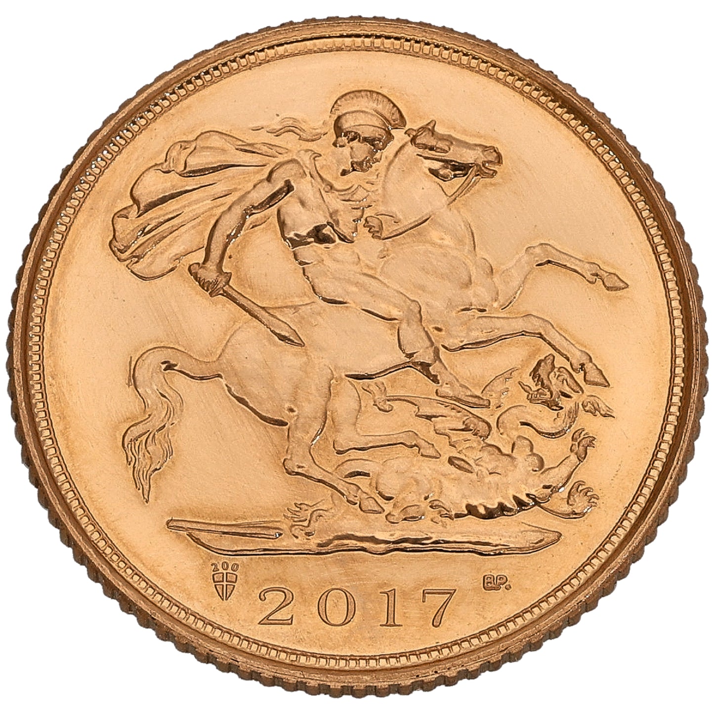 22ct Gold Queen Elizabeth II Half Sovereign Coin 2017