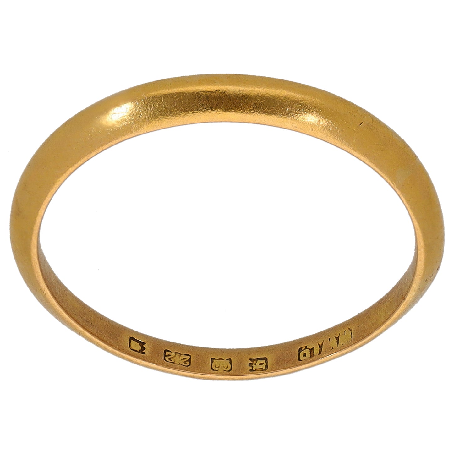 22ct Gold Plain Wedding Ring Size R