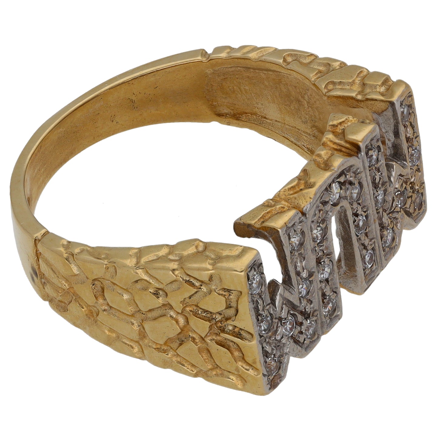 9ct Gold Cubic Zirconia Mum Ring Size V