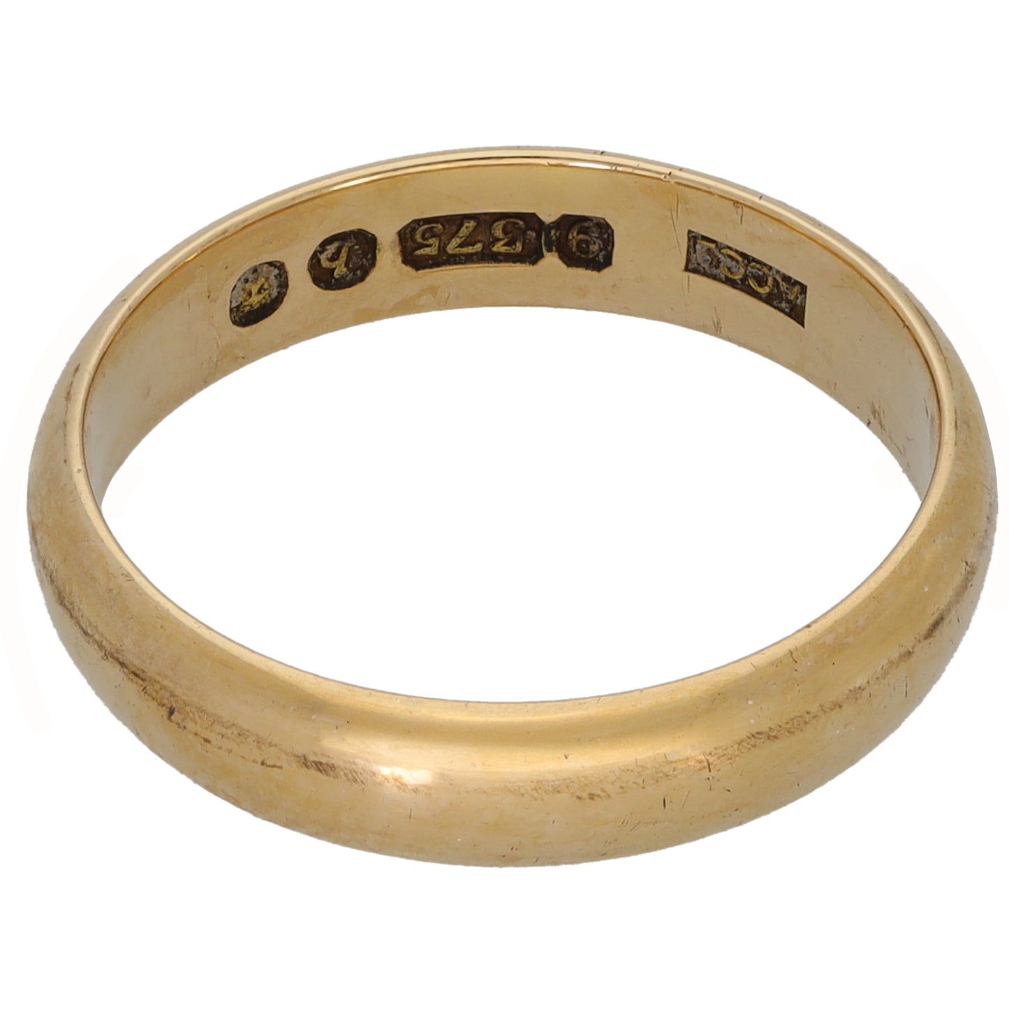 9ct Gold Plain Wedding Ring Size P
