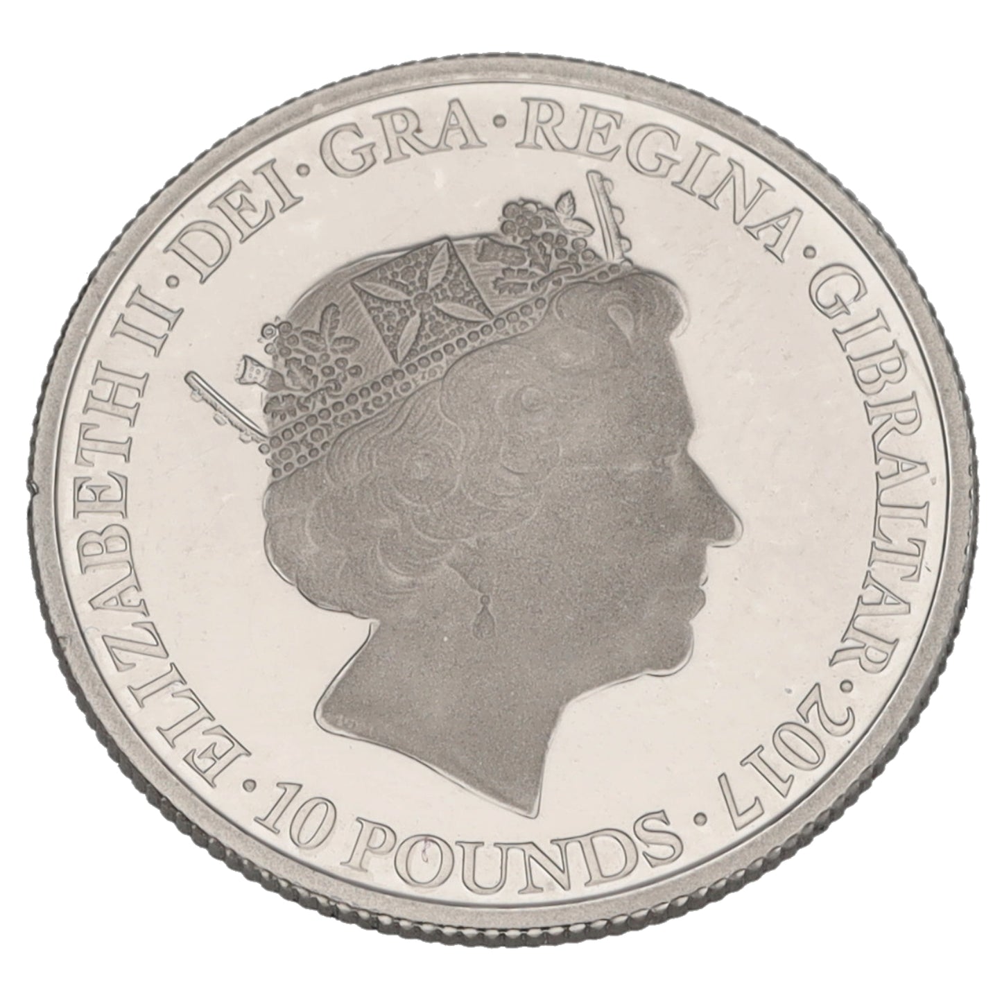 Platinum Queen Elizabeth II & Prince Phillip 70 Year 10 Pounds Coin 2017