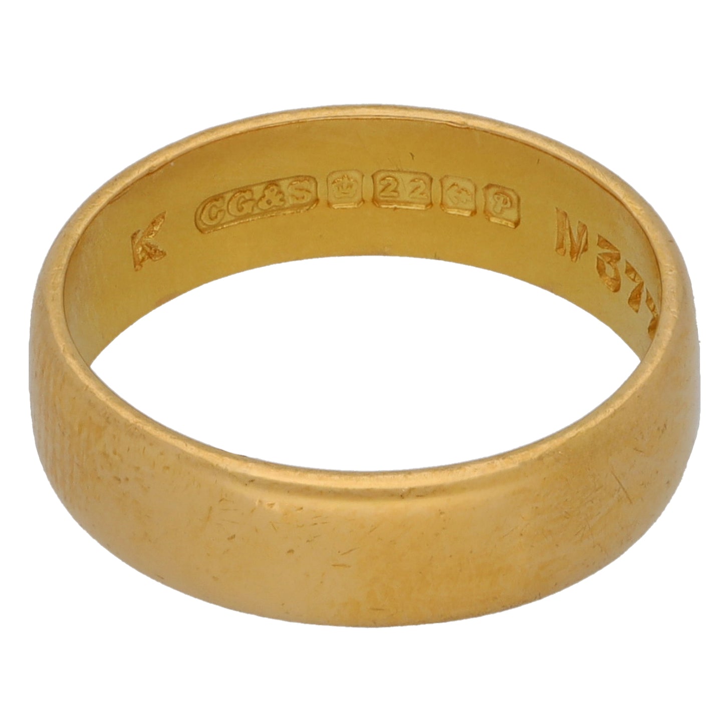 22ct Gold Plain Wedding Ring Size K