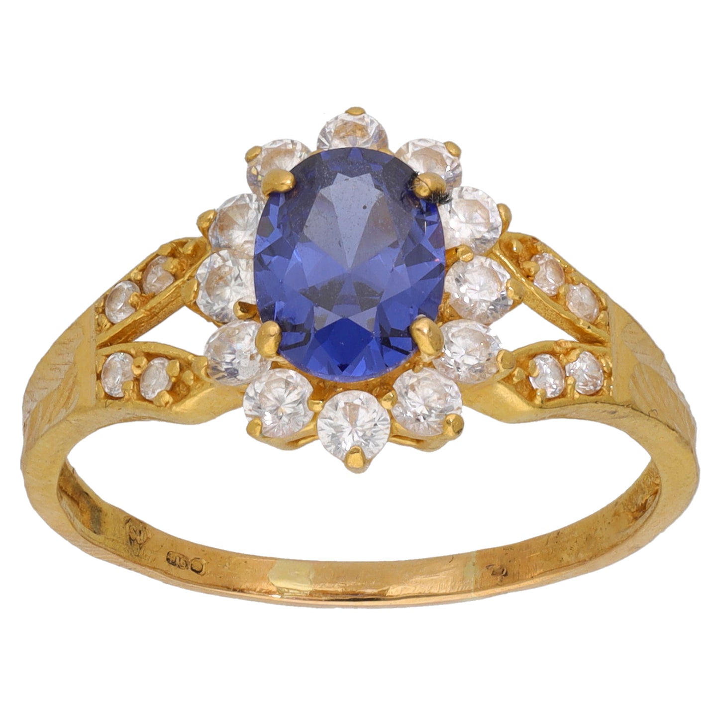 22ct Gold Imitation Dress/Cocktail Ring Size S