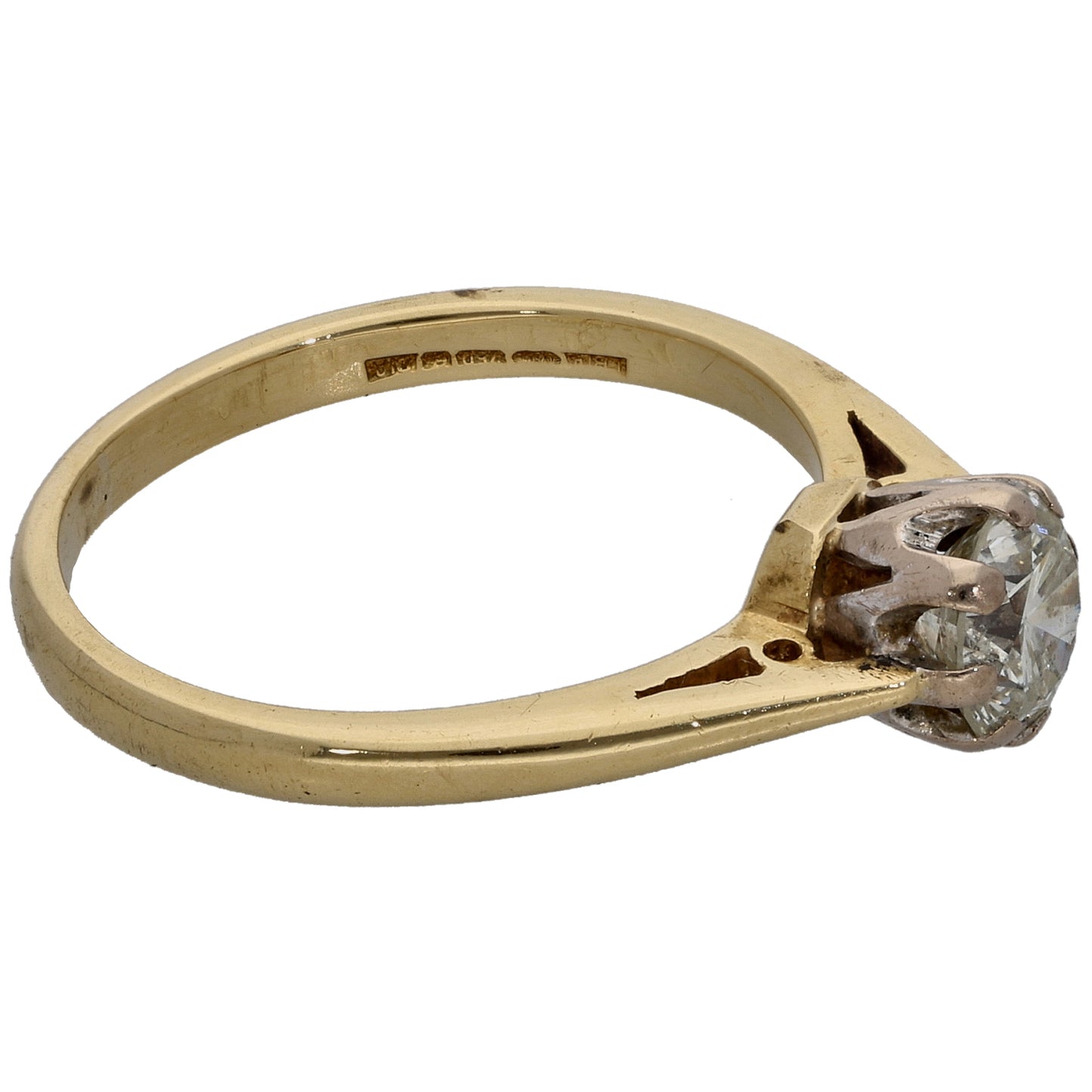 18ct Gold 0.75ct Diamond Solitaire Ring Size L