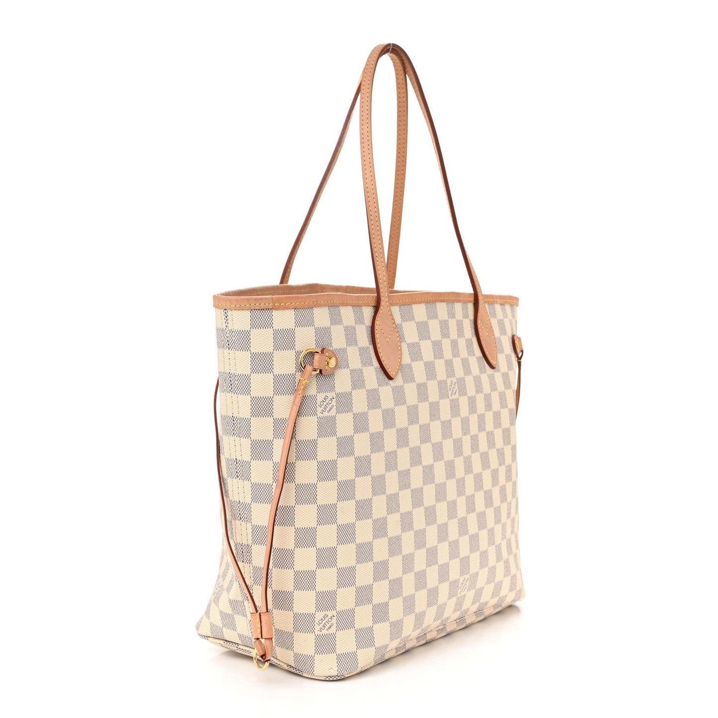 Louis Vuitton Neverfull MM Coated Canvas Bag - White, Blue & Grey