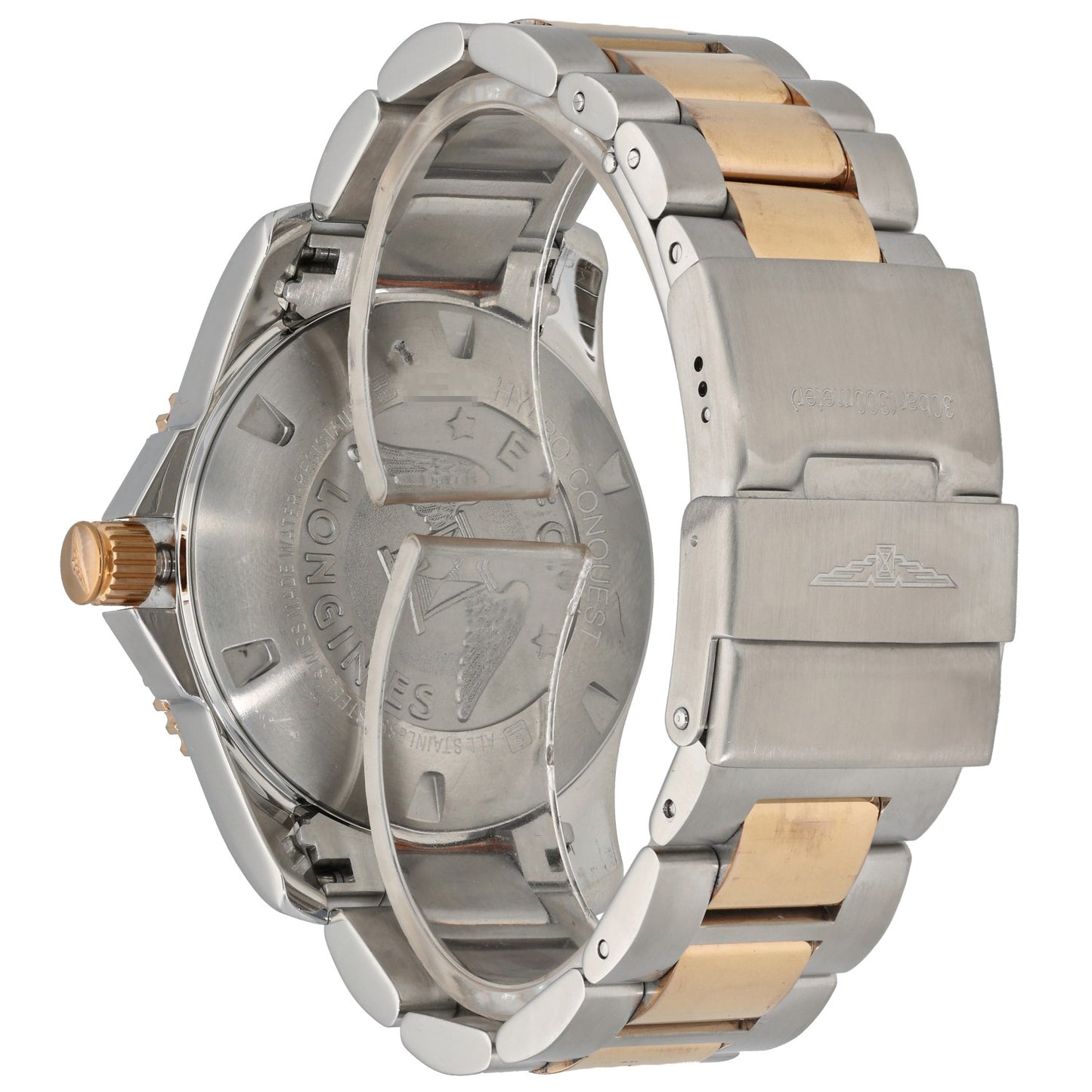 Longines Hydro Conquest L3.7, stainless steel case on bi-colour bracelet