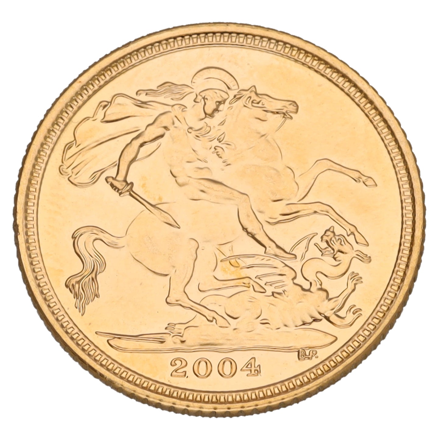 22ct Gold Queen Elizabeth II Half Sovereign Coin 2004
