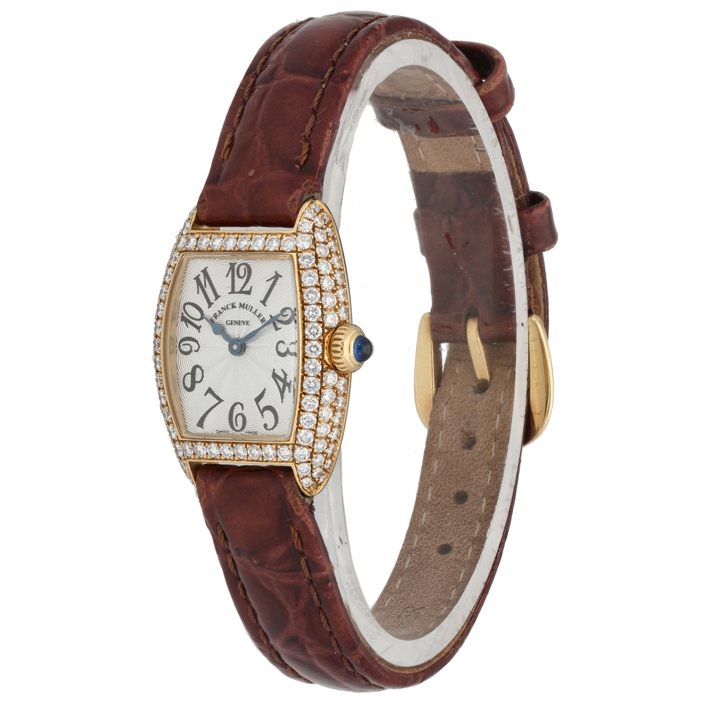 Franck Muller Cintrée Curvex 2500 QZ D 20mm Gold Watch