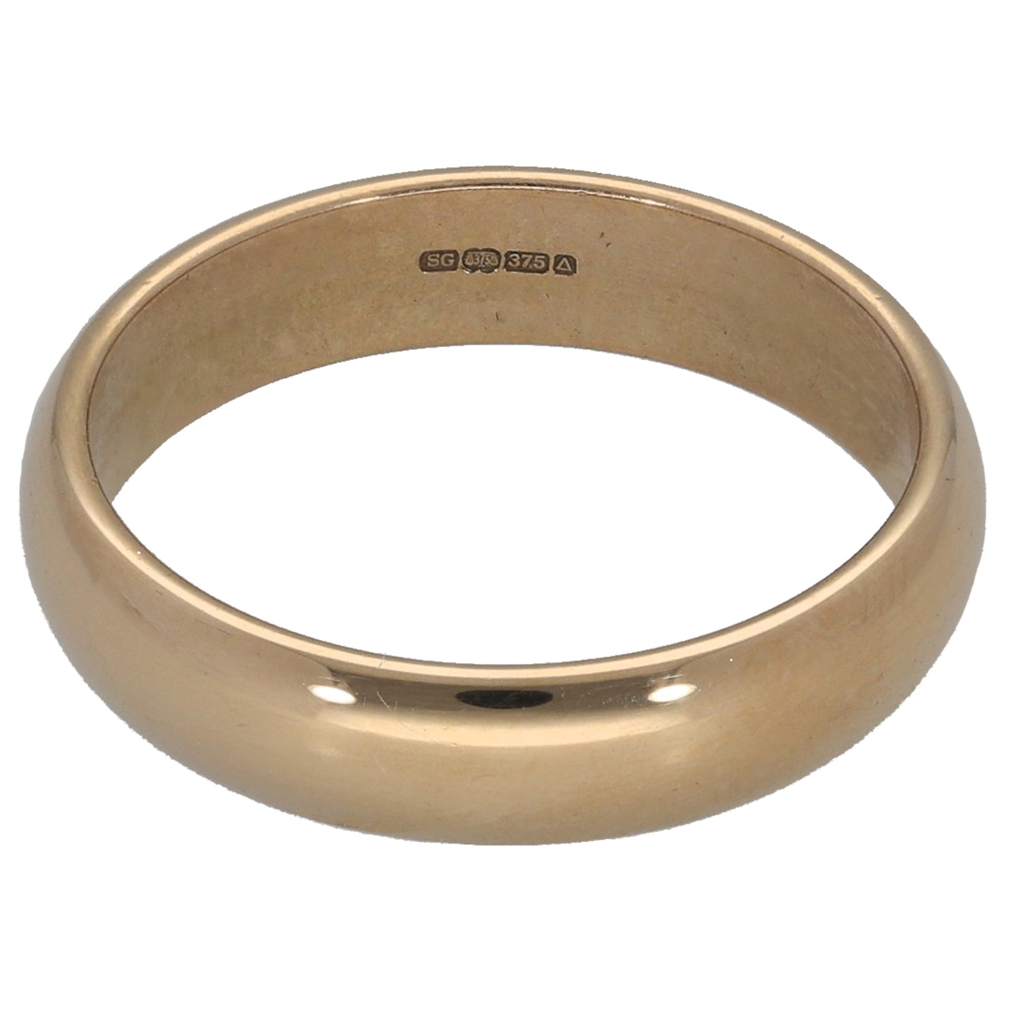 9ct Gold Plain Wedding Ring Size K