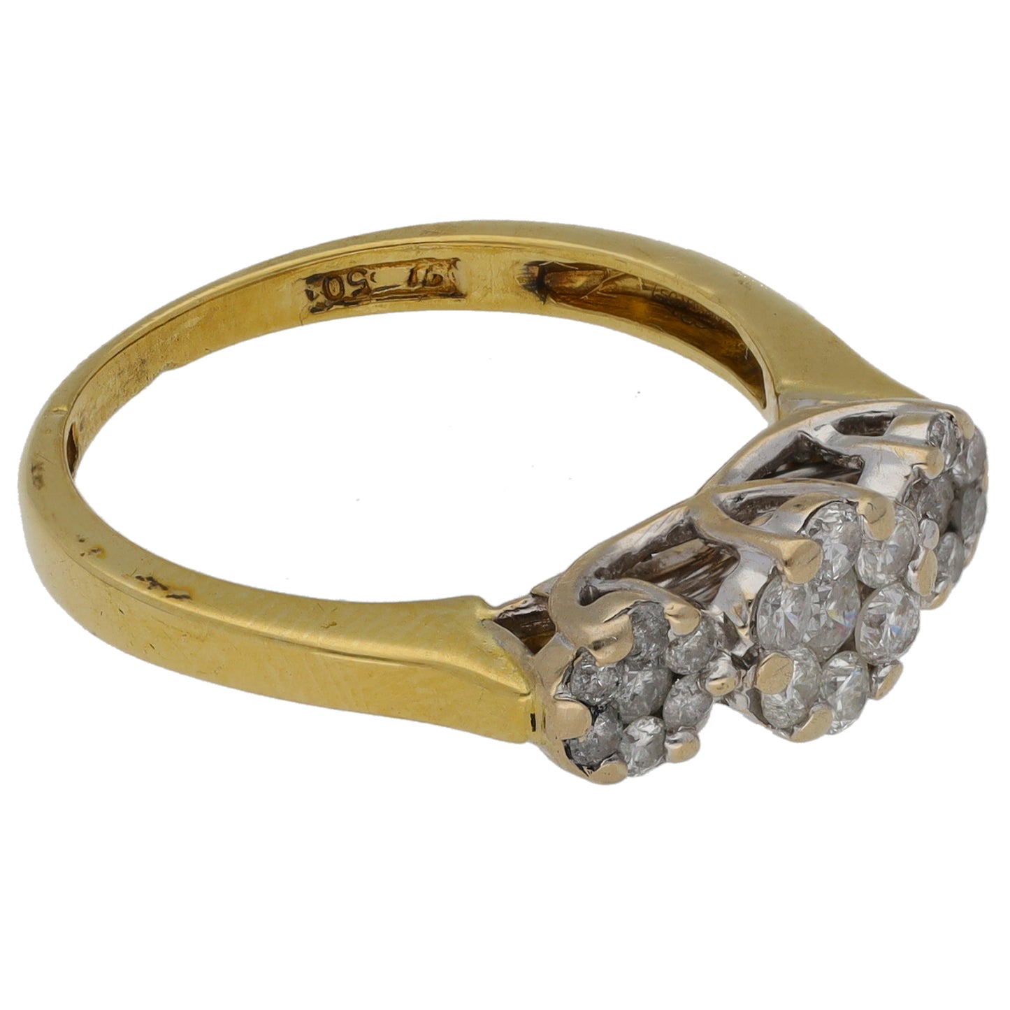 18ct Gold 0.34ct Diamond Dress/Cocktail Ring Size L