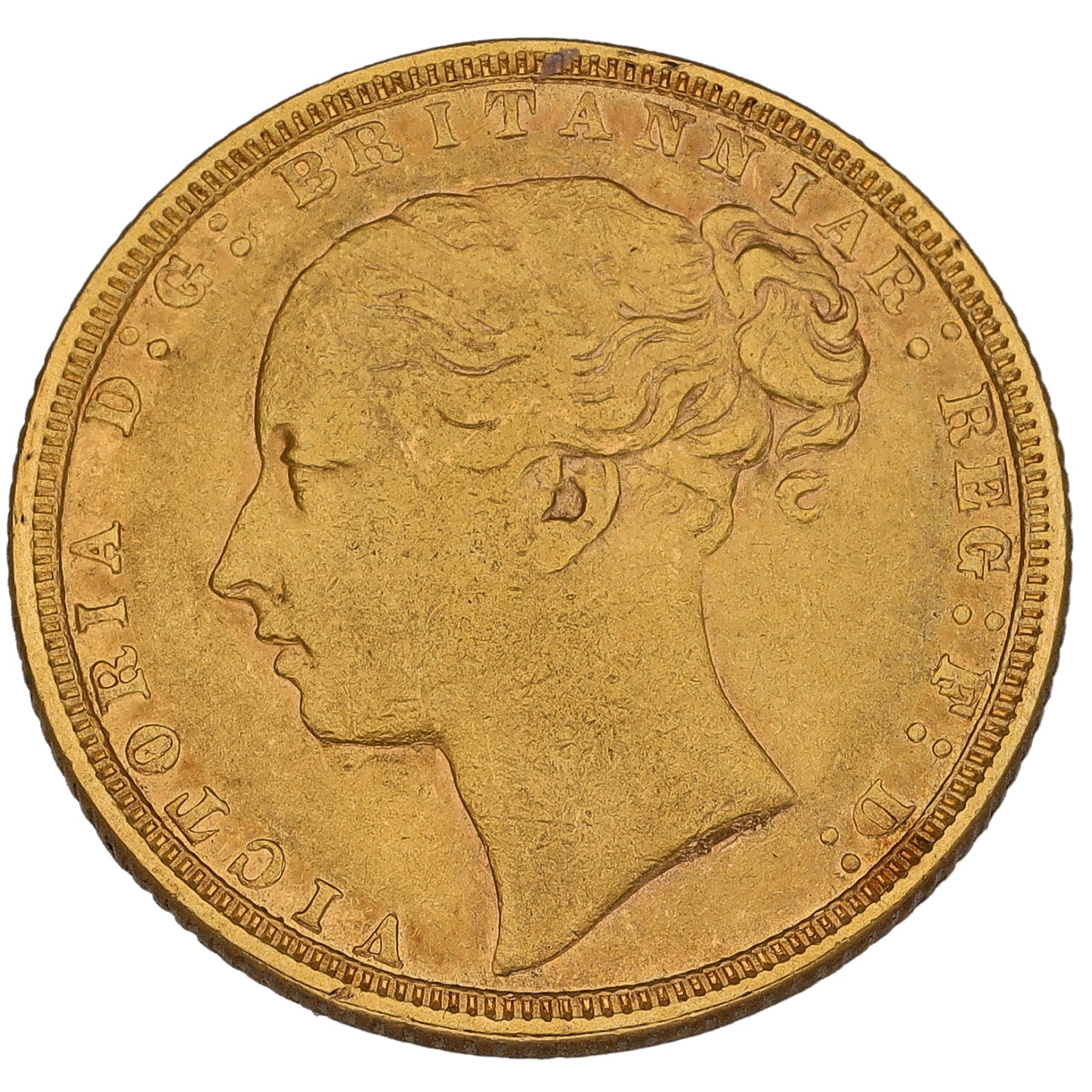 22ct Gold Queen Victoria Full Sovereign Coin 1872