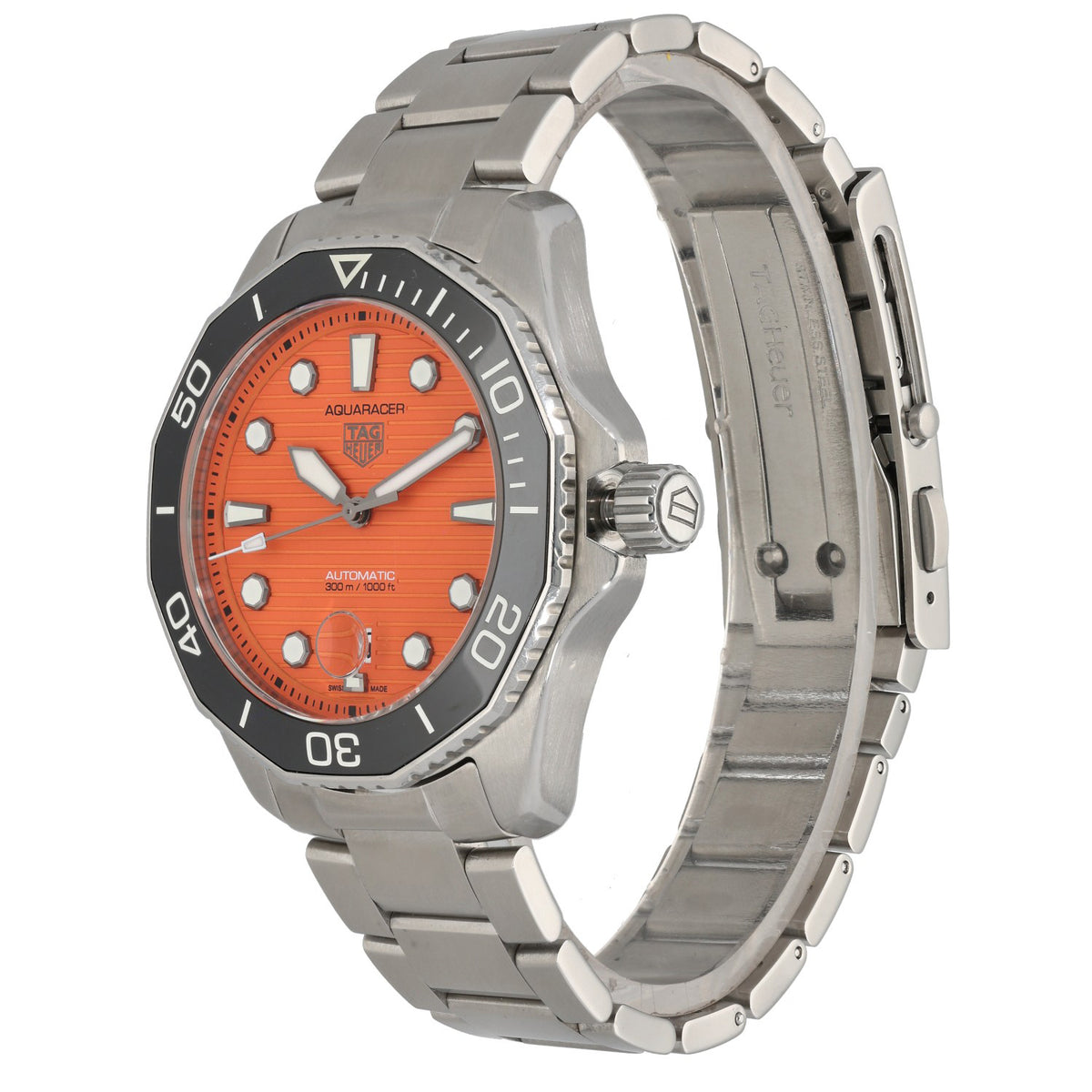 Tag Heuer Aquaracer 300 Orange Diver WBP201F 43mm Stainless Steel Watch
