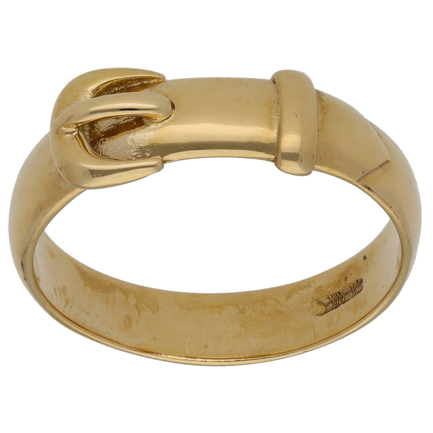 9ct Gold Buckle Ring Size T