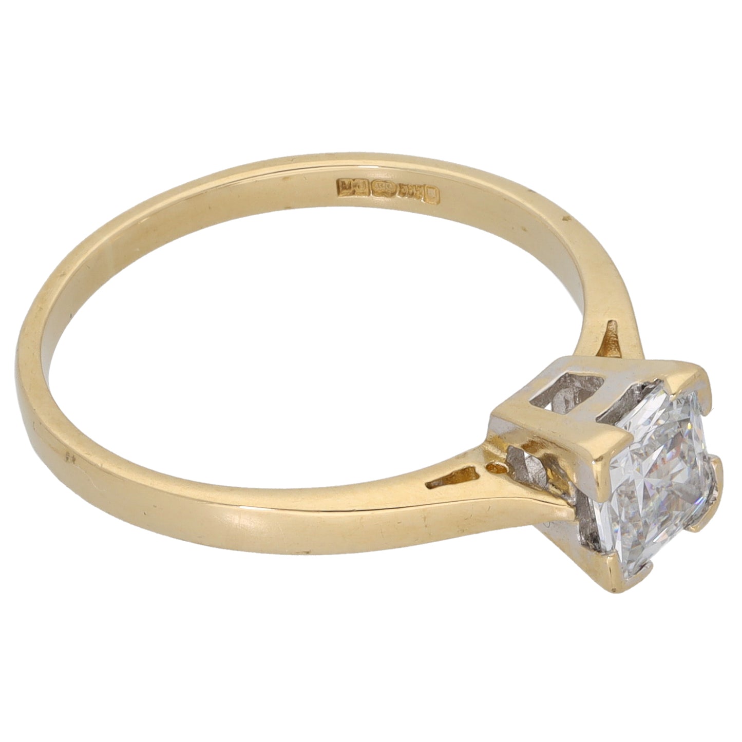 14ct Gold Cubic Zirconia Single Stone Ring Size P