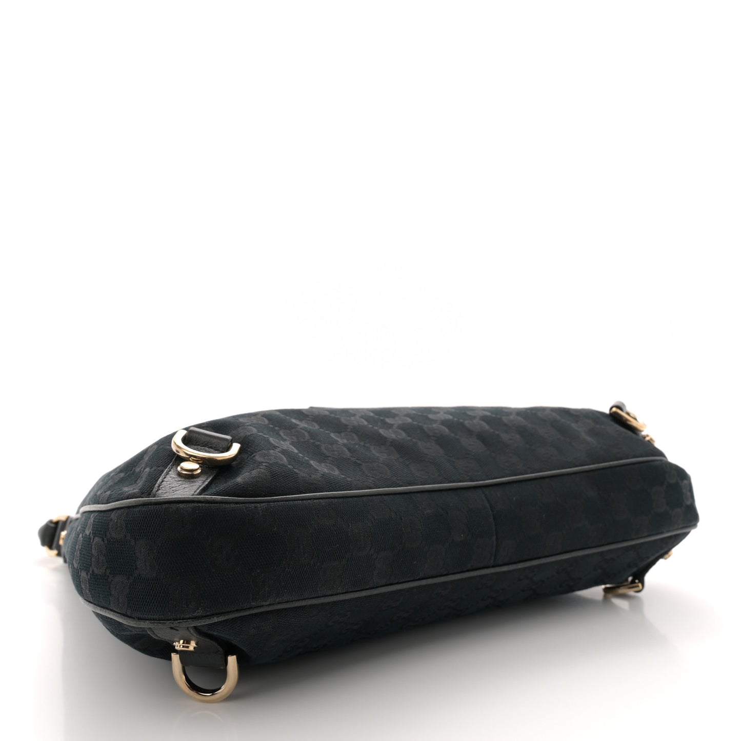 Gucci Abbey D Ring Monogram Hobo Bag - Black