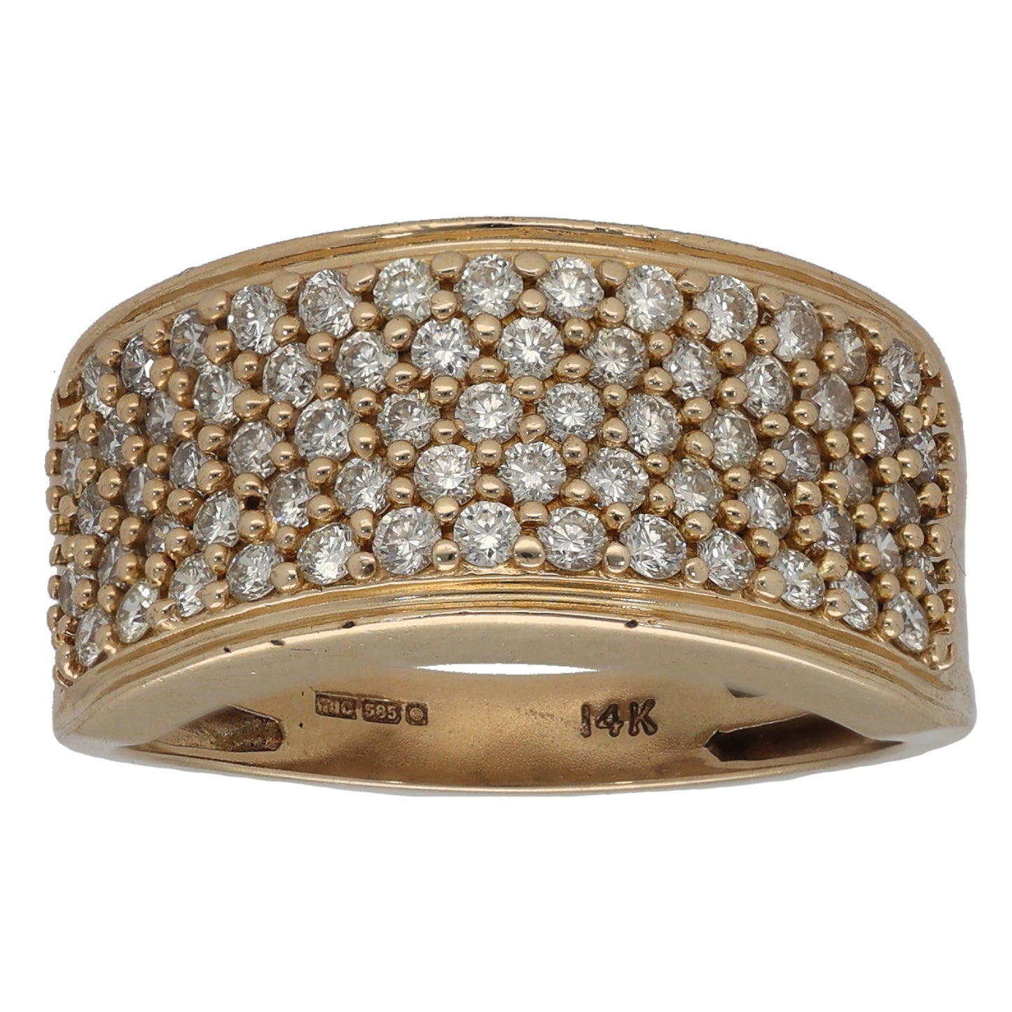 14ct Gold 0.65ct Diamond Dress/Cocktail Ring Size O