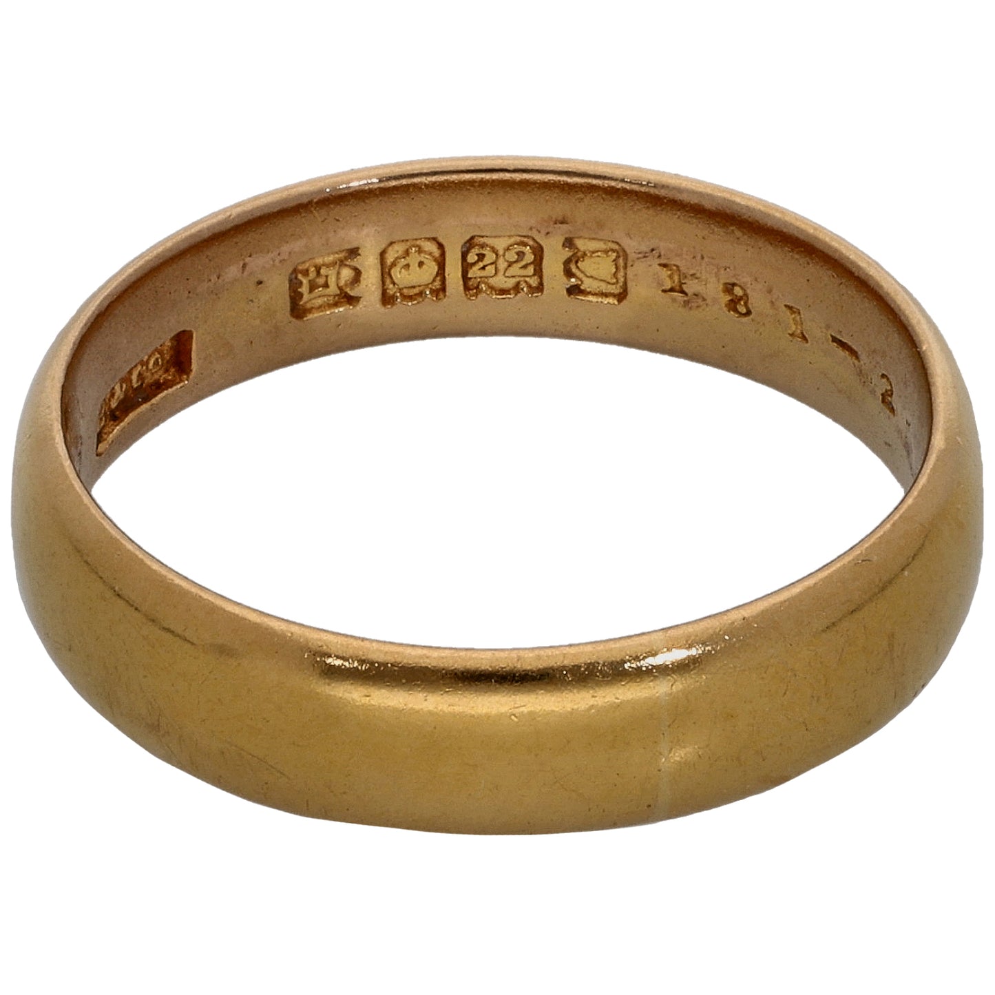 22ct Gold Plain Wedding Ring Size M