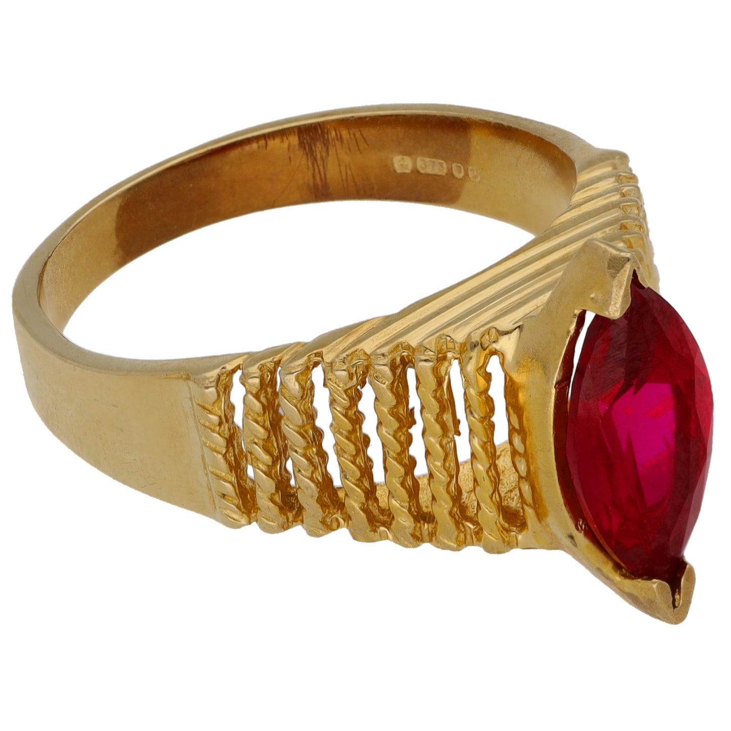 9ct Gold Imitation Dress/Cocktail Ring Size Q