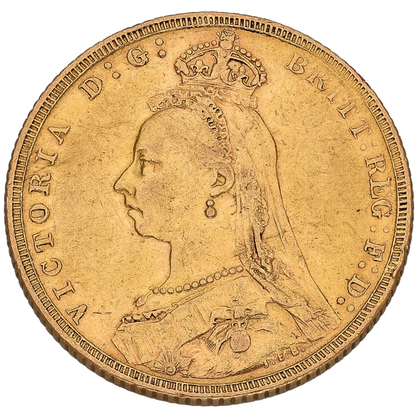 22ct Gold Queen Victoria Full Sovereign Coin 1889