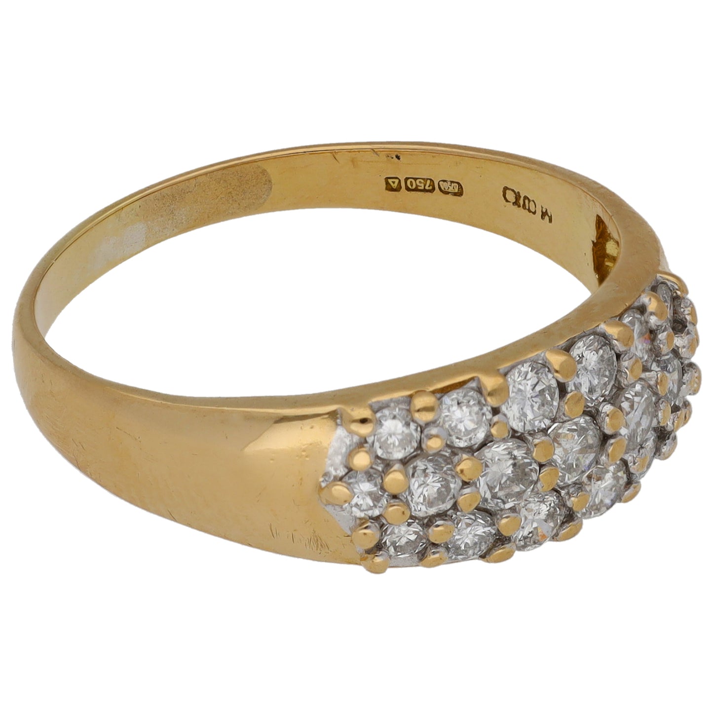 18ct Gold 0.75ct Diamond Alternative Ring Size S