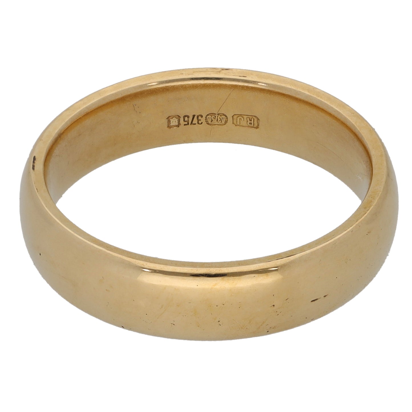 9ct Gold Plain Wedding Ring Size N